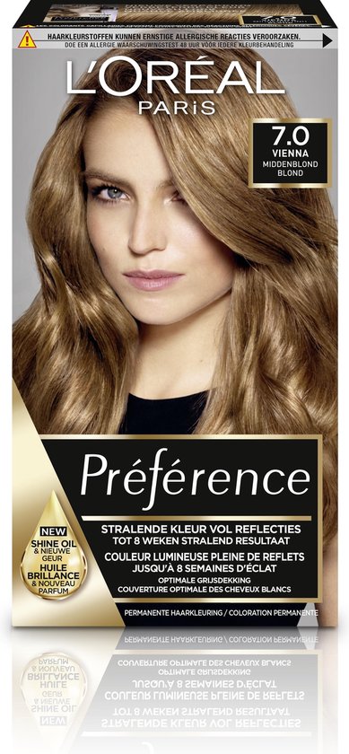L'Oréal Paris Préférence 7 - Midden Blond - met Color extender |
