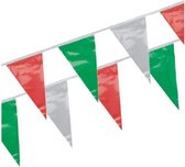 3x drapeau ligne vert / rouge / blanc 4 mètres