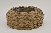 Rieten Manden Verschillende Vormen - Mand Zeegras Plat Rond D25 H9cm Naturel