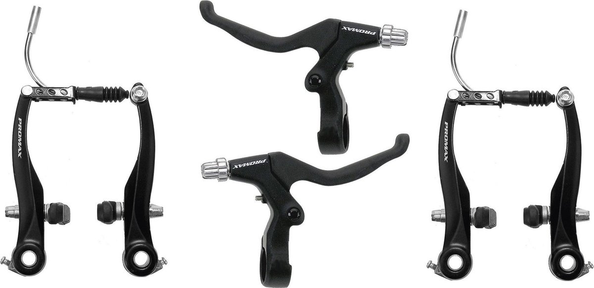 Promax Remset V-brake Met Remgrepen Aluminium Zwart