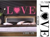 3D Sticker Decoratie Infinity Liefde Aangepast Wall Art Decal Home Decor Liefdevolle Quotes Woonkamer Slaapkamer Verwijderbare Kus Muurstickers Vinyl Posters - LOVE26 / Large