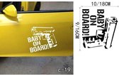 3D Sticker Decoratie Stripfiguren en pictogrammen Autostickers Vinylstickers en muurstickers voor auto-accessoires - C19 / Small