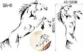 3D Sticker Decoratie Springend paard Muurtattoo-Paard Sticker-Stijlvol Vinyl Muurtattoo Art Kinderen, Meisjes Kamer Muursticker Interieur - MA8 / L