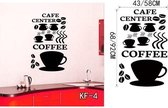 3D Sticker Decoratie Muurstickers Home Decor Verwijderbare DIY Keuken Decor Koffie Huis Cup Decals Vinyl Muursticker Muurstickers Pegatinas De Pared - KF4 / Large