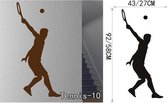 Sticker Decoratie Tennis Tennis Vinyl Muurstickers voor de woonkamer Sportkunst aan de muur Decals Gym speler muurschilderingen Wallpaper - Tennis10 / Large