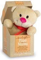 Verjaardag - Pluche beertje in een doosje - Bereliefste Papa & Mama - In cadeauverpakking met gekleurd lint