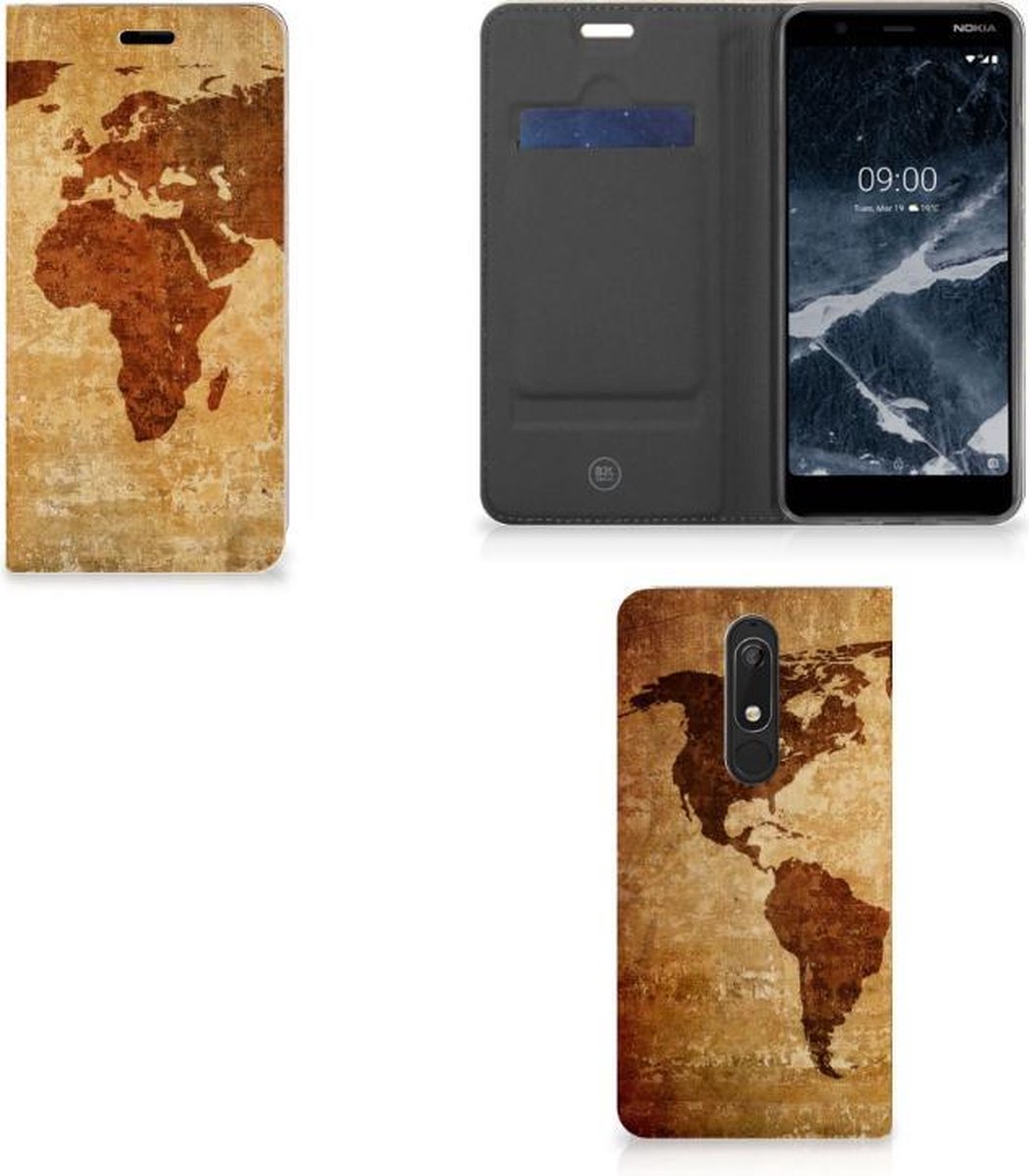 Nokia 5.1 (2018) Book Cover Wereldkaart