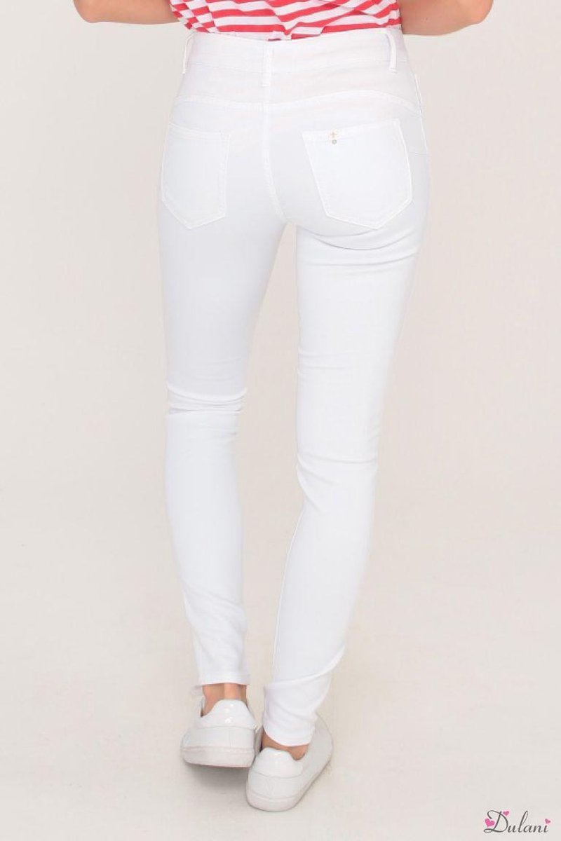 Broek Toxik3 met normale taille wit 34