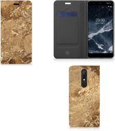 Nokia 5.1 (2018) Standcase Marmer Beige