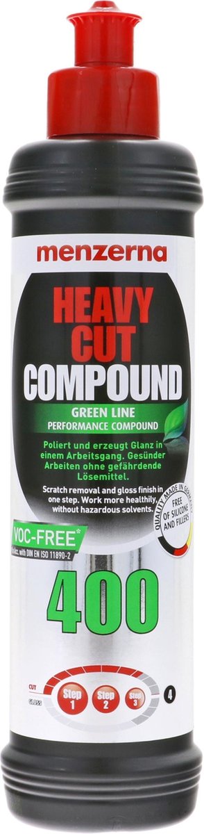 Menzerna 400 GREEN LINE Heavy Cut Compound - VOC-vrij 250ml