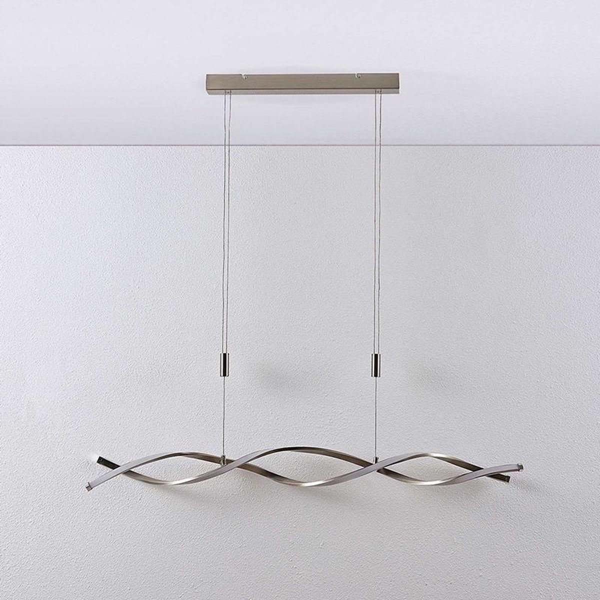 Lindby auron - Lampe à suspension table à manger - 2 lumières - L 100 cm -  Acier | bol.com