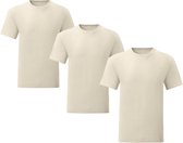 Senvi 3 pack T-Shirts Ronde hals - Maat XL - Kleur: Naturel