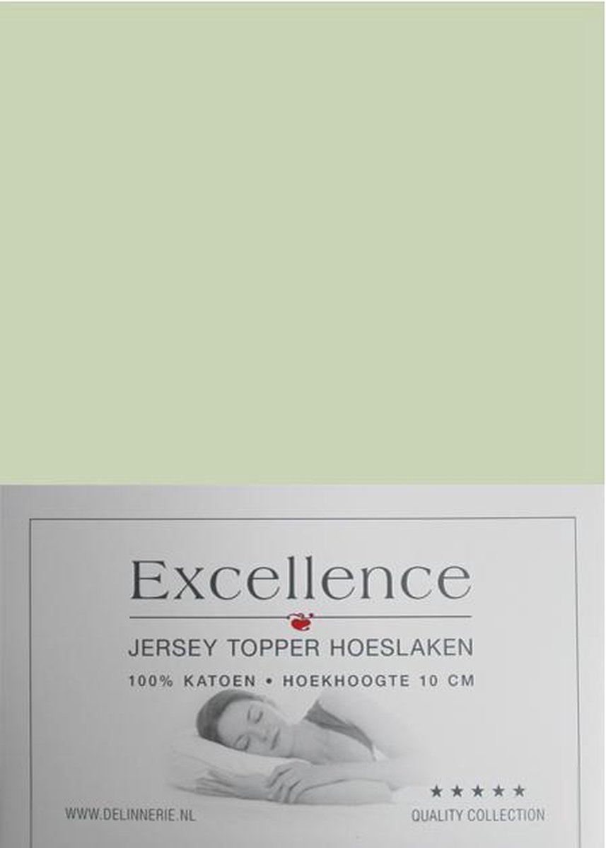 Excellence Jersey Topper Hoeslaken - Litsjumeaux XL - 200x200/210 cm - Sand