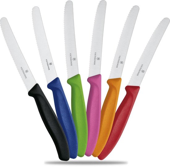 Victorinox Colorful Tomato and Table Knife Set Of 6 Colors