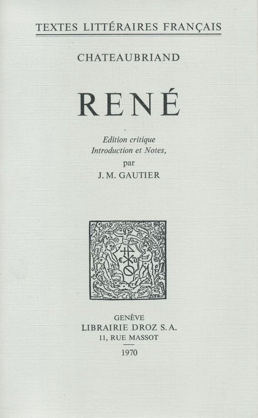Textes littéraires français - René (ebook), Francois-René De ...