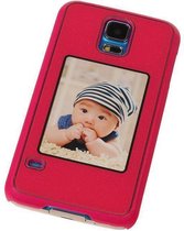 Samsung Galaxy S5 - Fotokader Hardcase Cover Rood - Back Cover Case Bumper Hoes