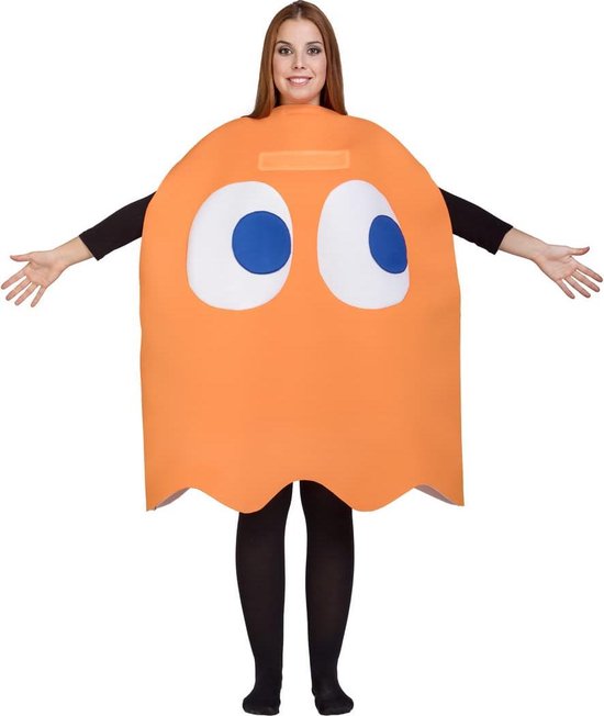 Pac-Man Ghost kostuum oranje (One Size)