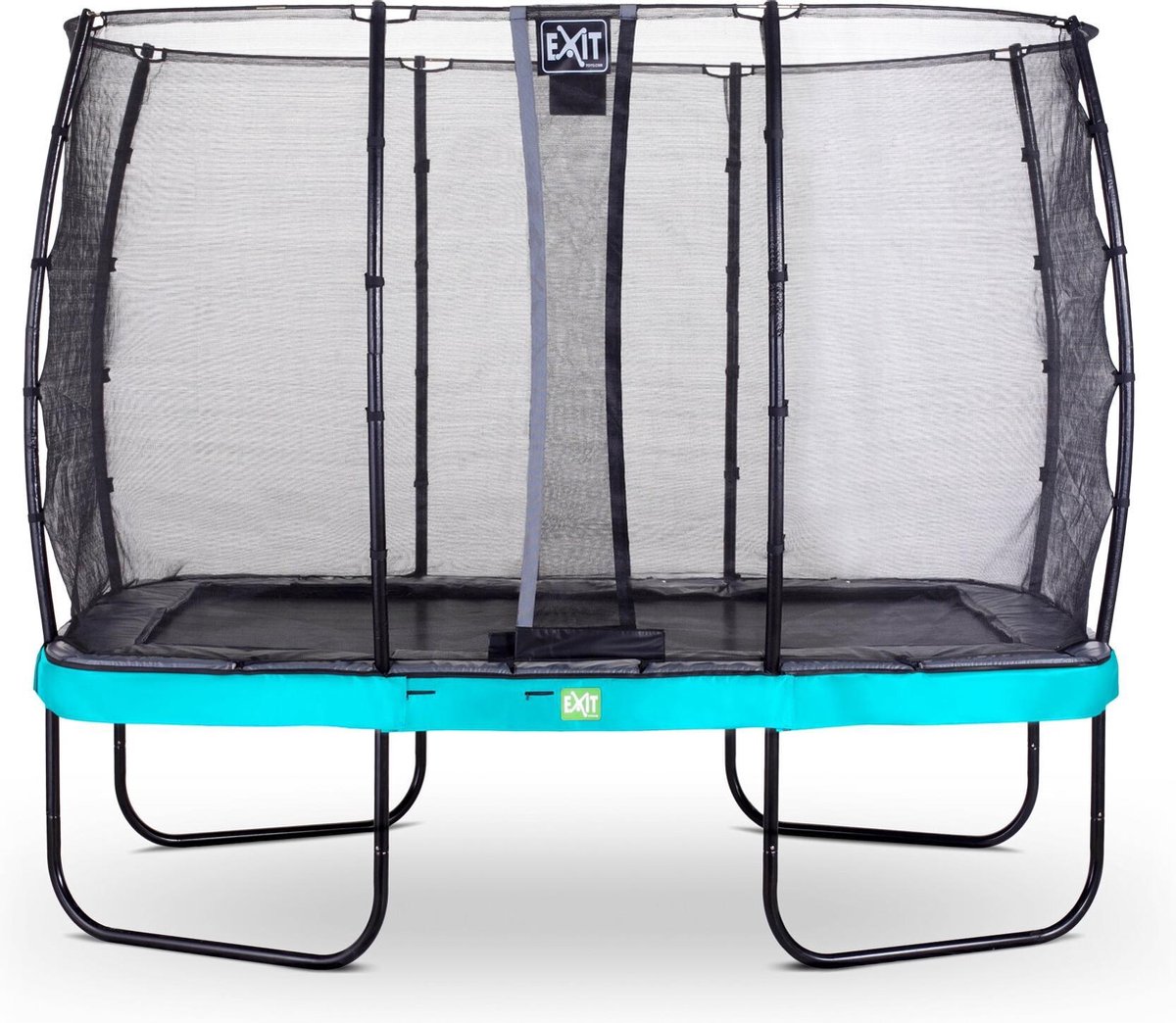 EXIT Elegant trampoline 214x366cm met Economy veiligheidsnet - blauw