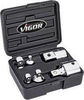 Vigor V1293 Dopsleuteladapterset Aandrijving 1/4 (6.3 mm), 3/8 (10 mm), 1/2 (12.5 mm), 3/4 (20 mm) Uitvoering 1/4 (6.3 mm), 3/8 (10 mm), 1/2 (12.5 mm), 3/4 (20