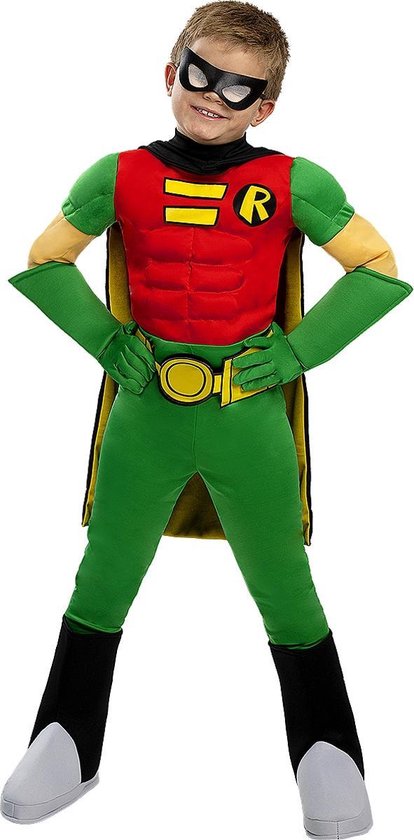FUNIDELIA Robin kostuum voor jongens - Maat: 122 - 134 cm - Groen