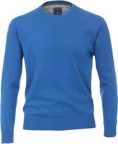 Redmond heren trui katoen O-hals - middenblauw -  Maat: 3XL