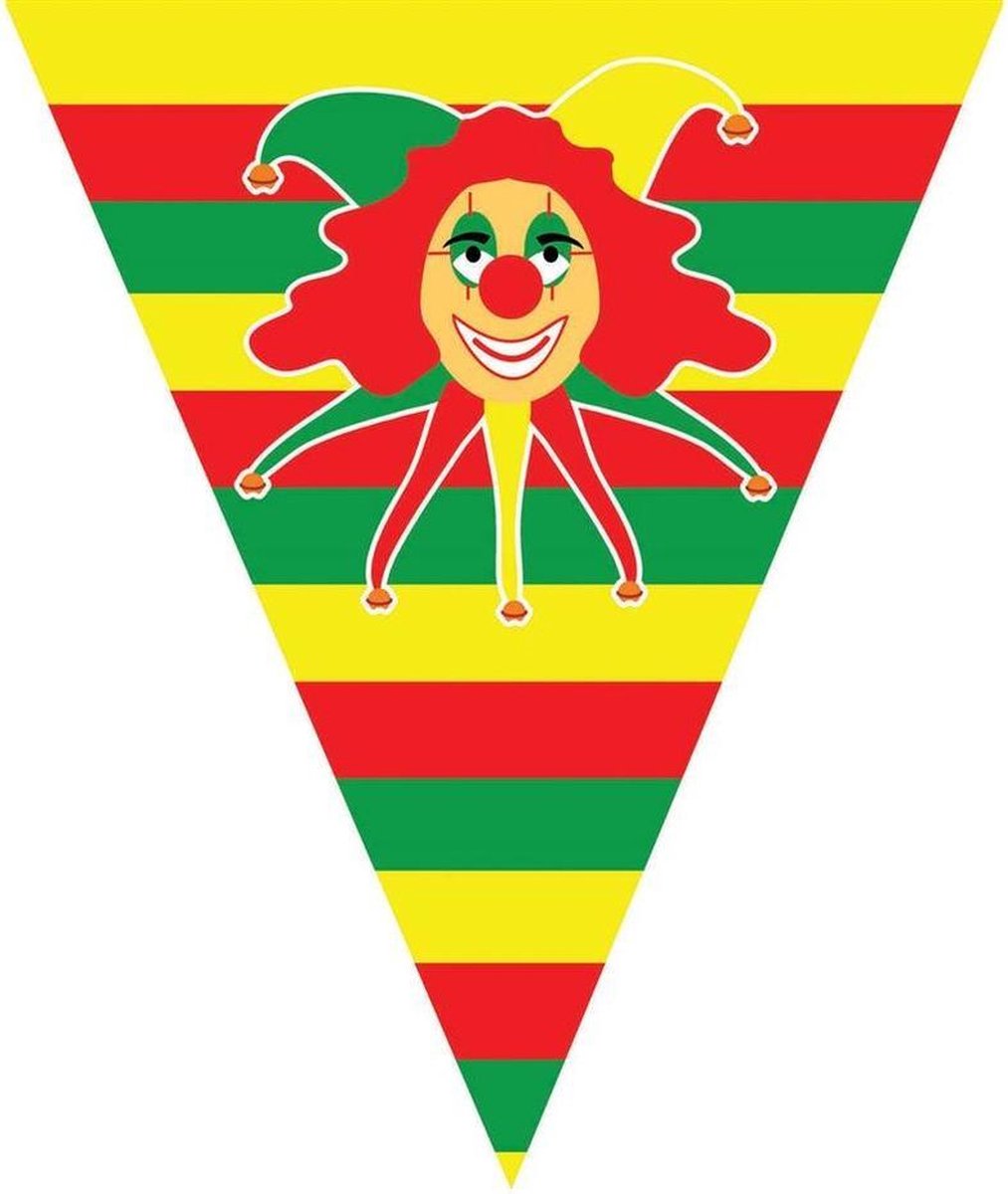 Op en neer gaan affix Cirkel Carnaval thema vlaggenlijn slingers met clowntje -  Feestartikelen/versieringen - 5 meter | bol.com