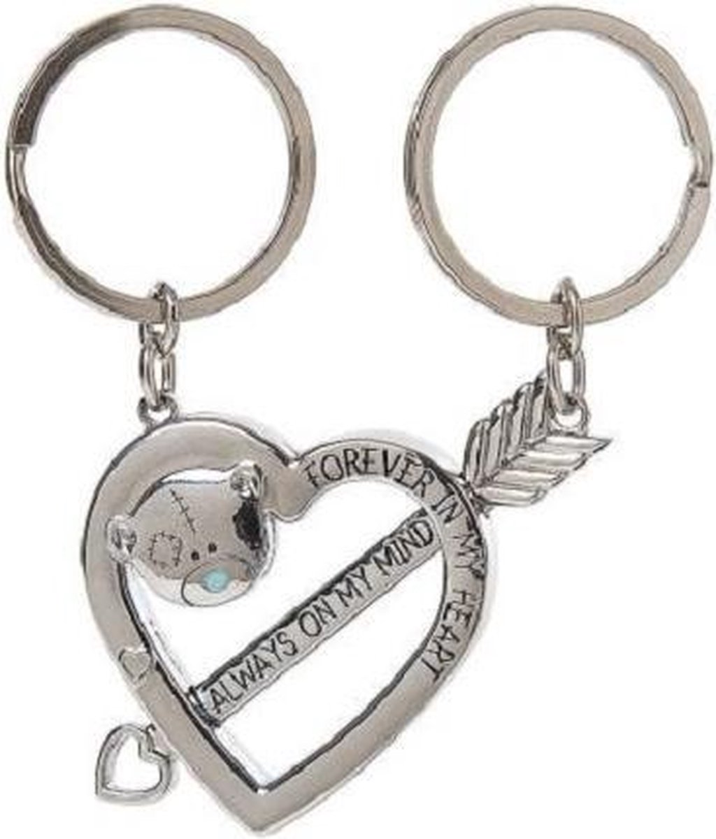 ME TO YOU Sleutelhanger dubbel hart en pijltje - valentijn