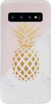 ADEL Siliconen Back Cover Softcase Hoesje voor Samsung Galaxy S10 Plus - Ananas
