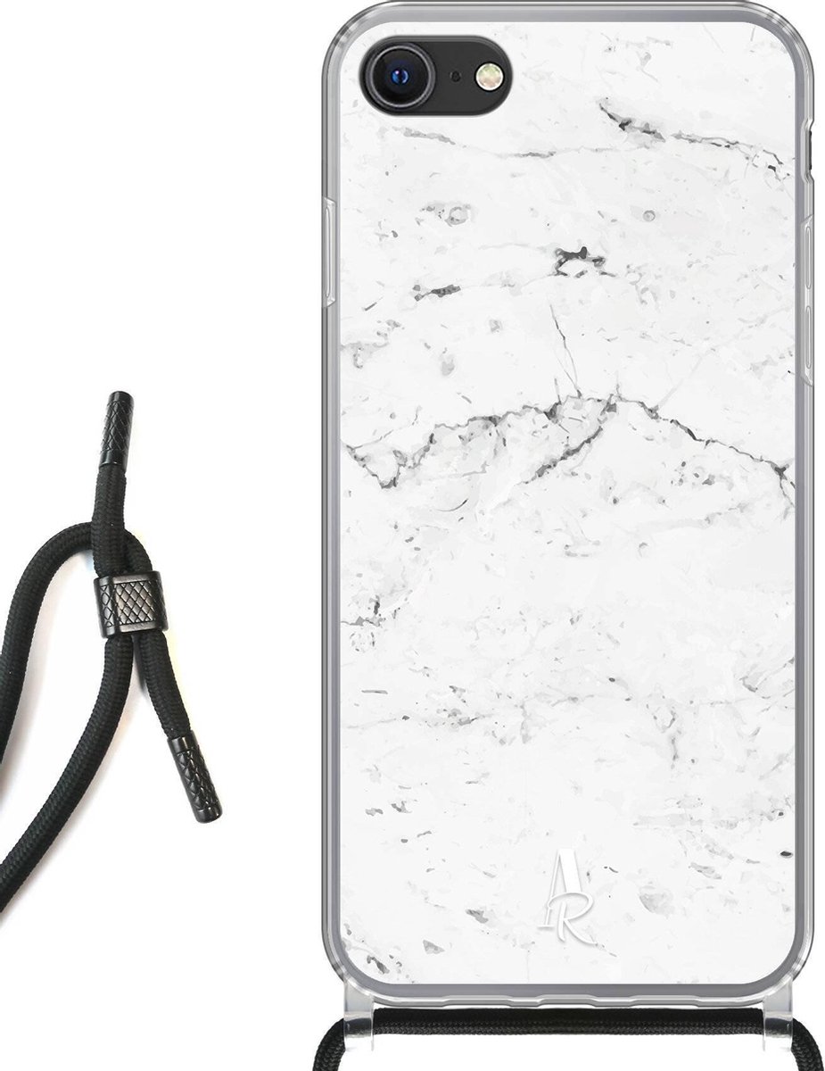 iPhone 7 hoesje met koord - Pearly Marble