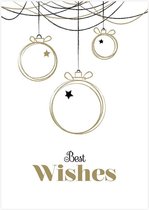 Kerstkaart "Best Wishes" - set van 10 - Lacarta
