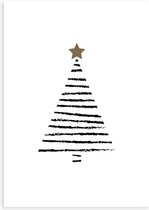 Kerstkaart Zebra Kerstboom set van 10 met omslagen - Lacarta
