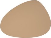 Placemat Leder EI-Vormig Organisch - 41x30cm - Beige