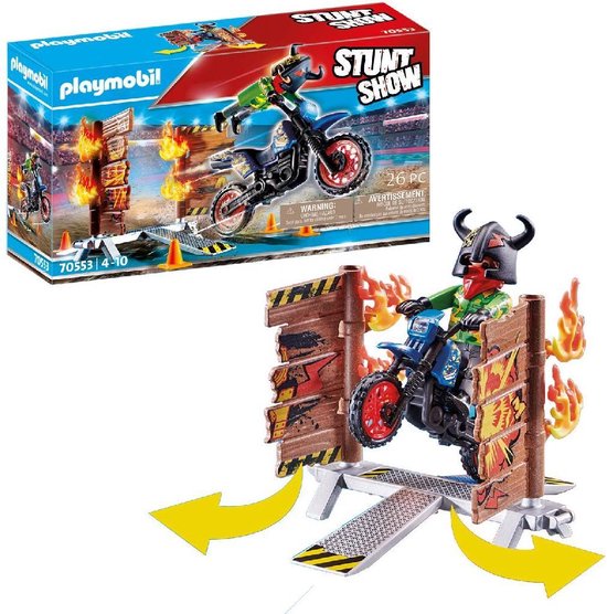 Playmobil 70553 Stuntshow Motor Met Vuurmuur | bol.com