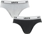 Levi's sportswear 2P slips zwart & grijs - S