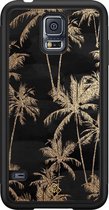 Samsung S5 hoesje - Palmbomen | Samsung Galaxy S5 case | Hardcase backcover zwart