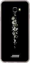 6F hoesje - geschikt voor Samsung Galaxy J4 Plus -  Transparant TPU Case - White flowers in the dark #ffffff