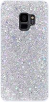 ADEL Premium Siliconen Back Cover Softcase Hoesje Geschikt voor Samsung Galaxy S9 - Bling Bling Glitter Zilver