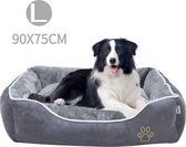 MC Star Hondenbed & Kattenbed - Hondenkussen & Kattenkussen mand - Pet Bed - Grijs, L: 95x75cm