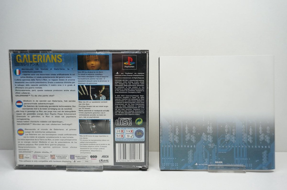 Jeu PS1 Galerians - PlayStation 1 PAL - Bon état - Boîtier Inclus