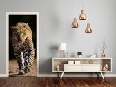 Luxe Deursticker Luipaard - bruin|zwart - Sticky Decoration - deurposter - decoratie - woonaccesoires - op maat voor jouw deur