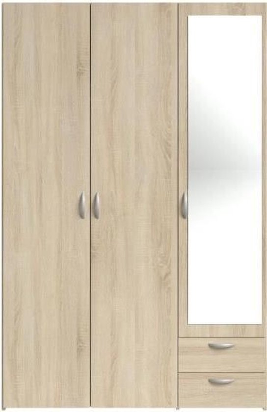 VARIA met 3 spiegeldeuren, decor - L 120 x D 51 x H 185 cm | bol.com