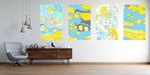 Onlinecanvas - Schilderij - Abstract Bright Texture Colored Bright Liquid Paints.- Art Vertical Vertical - Multicolor - 50 X 40 Cm