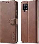 Luxe Book Case - Samsung Galaxy A42 Hoesje - Donkerbruin