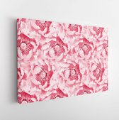 Summer blossoming peony, flower collage background, pastel and soft card - Modern Art Canvas - Horizontal - 581165686 - 50*40 Horizontal