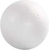 Ballen, d: 6 cm, wit, Styropor, 50stuks