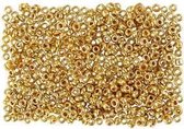 Rocailles, afm 15/0 mm, d: 1,7 mm, koper, 500gr, gatgrootte 0,5-0,8 mm