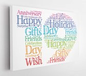 Happy 19th birthday word cloud collage concept  - Modern Art Canvas - Horitonzal -  1183896076 - 80*60 Horizontal