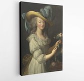 Onlinecanvas - Schilderij - Marie-antoinette. By Elisabeth-louise Vigee Le Brun. French Painting- Art -vertical Vertical - Multicolor - 115 X 75 Cm