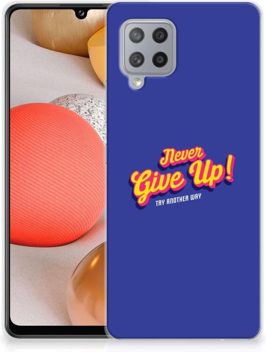 Samsung Galaxy A42 Siliconen hoesje met naam Never Give Up