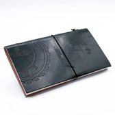 Handgemaakt leren dagboek - Notitieboek - If a Story is in You - Groen (80 pagina's) - 22x12x1.5cm